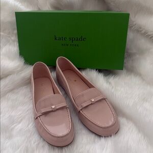 kate spade Pink Patent Leather Bow Loafers